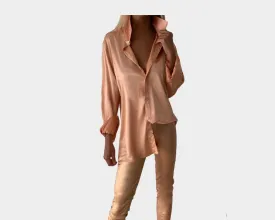 2. Rose Copper Rush long Sleeve Dress Shirt - The Milano