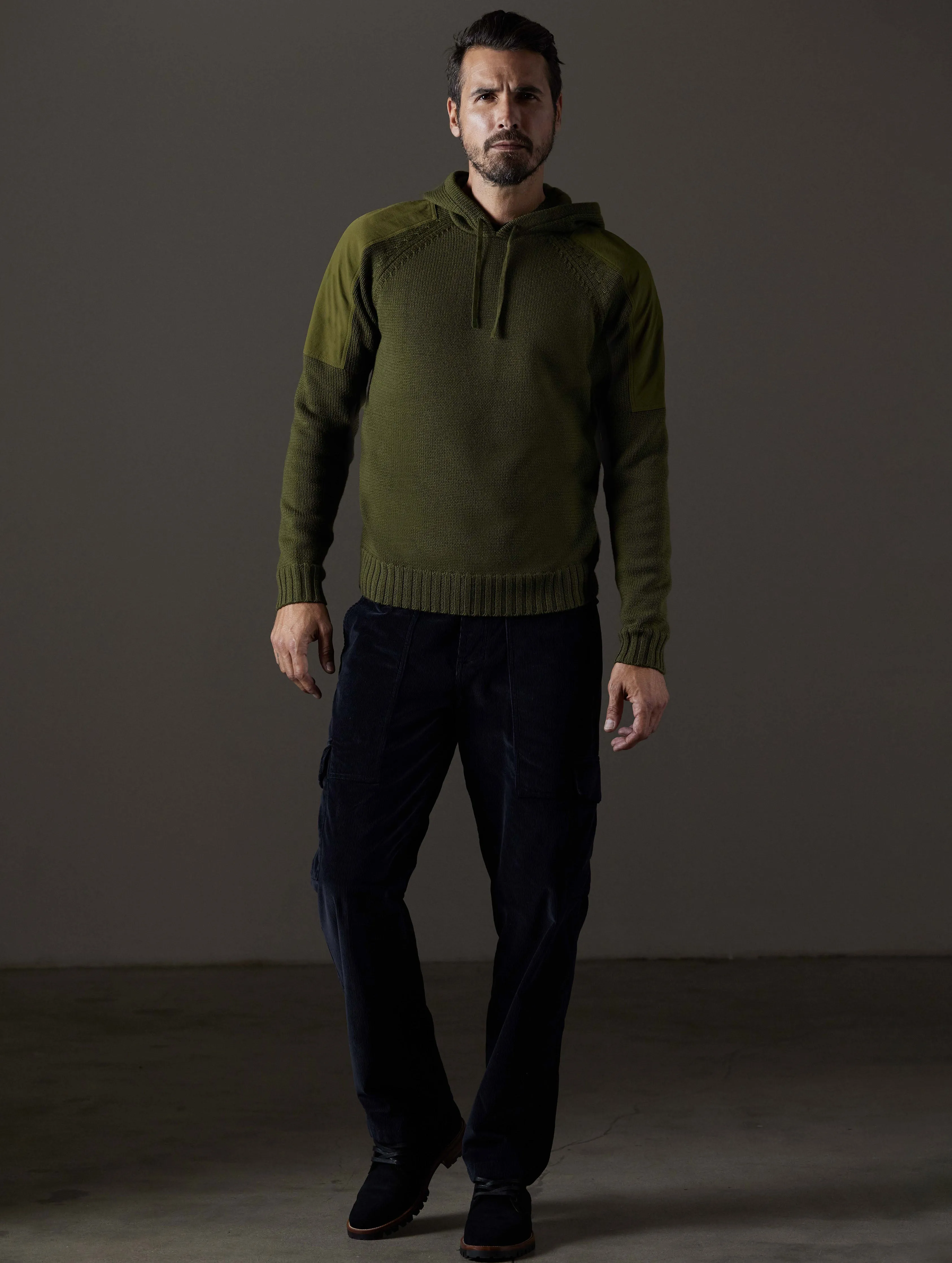 Benson Hooded Sweater - Command Green