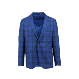Blue with Green Check Sport Coat