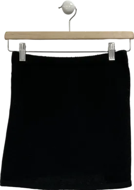 BOA Black Fine Knit Mini Skirt UK XS