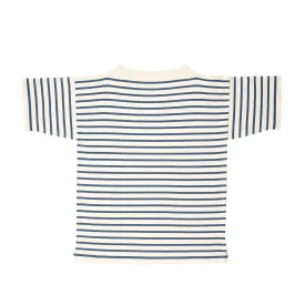 Boatsman Short Raw Cotton/Petroleum Stripe