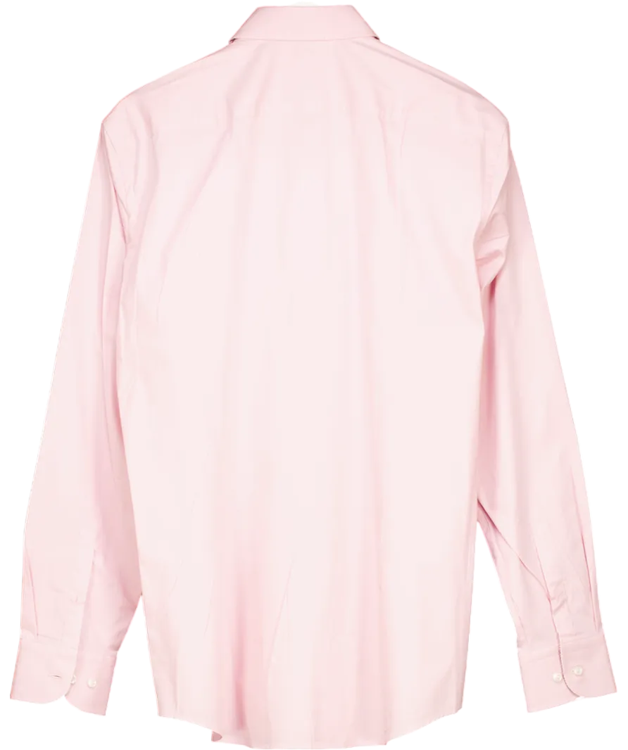 BOSS Pink Slim Fit Shirt In Easy Iron Stretch Cotton Poplin UK L
