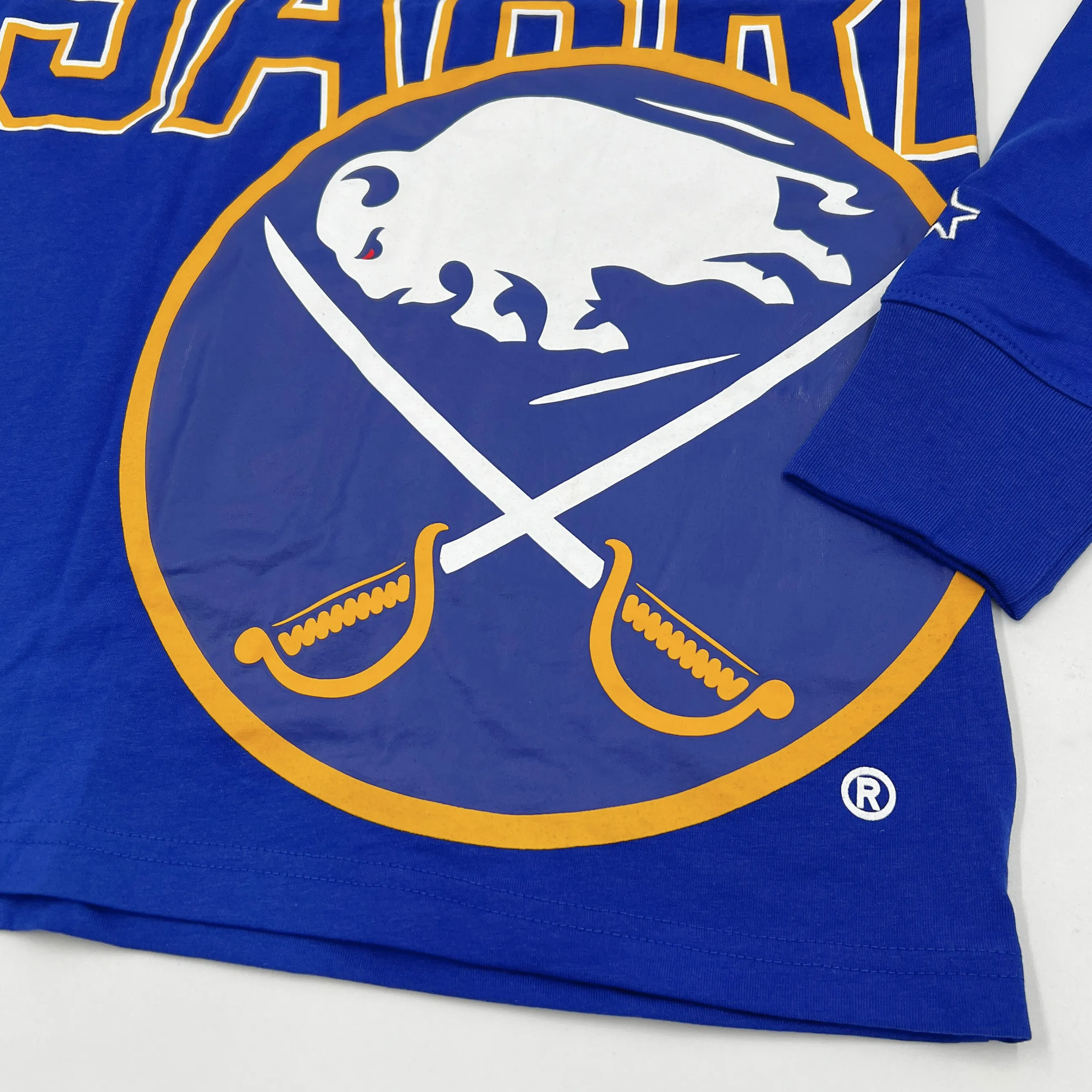 Buffalo Sabres Royal Blue Starter Graphic Long Sleeve Shirt