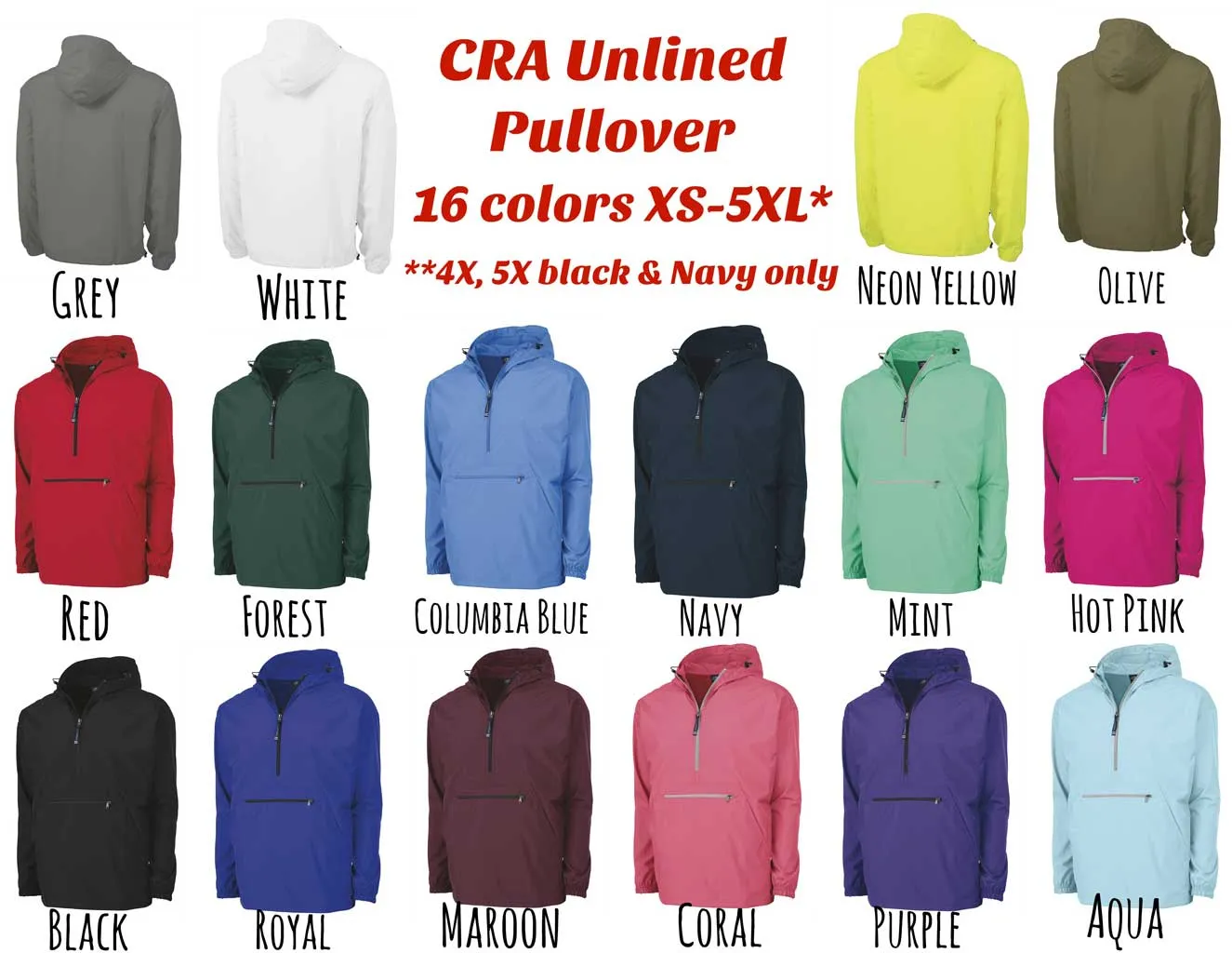 Castlio Elementary Youth and Adult Pack-N-Go Pullover