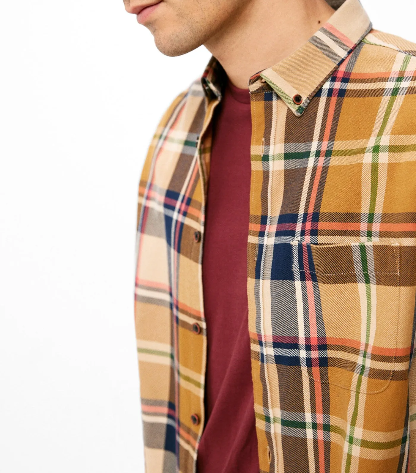 Checkered Shirt Tan