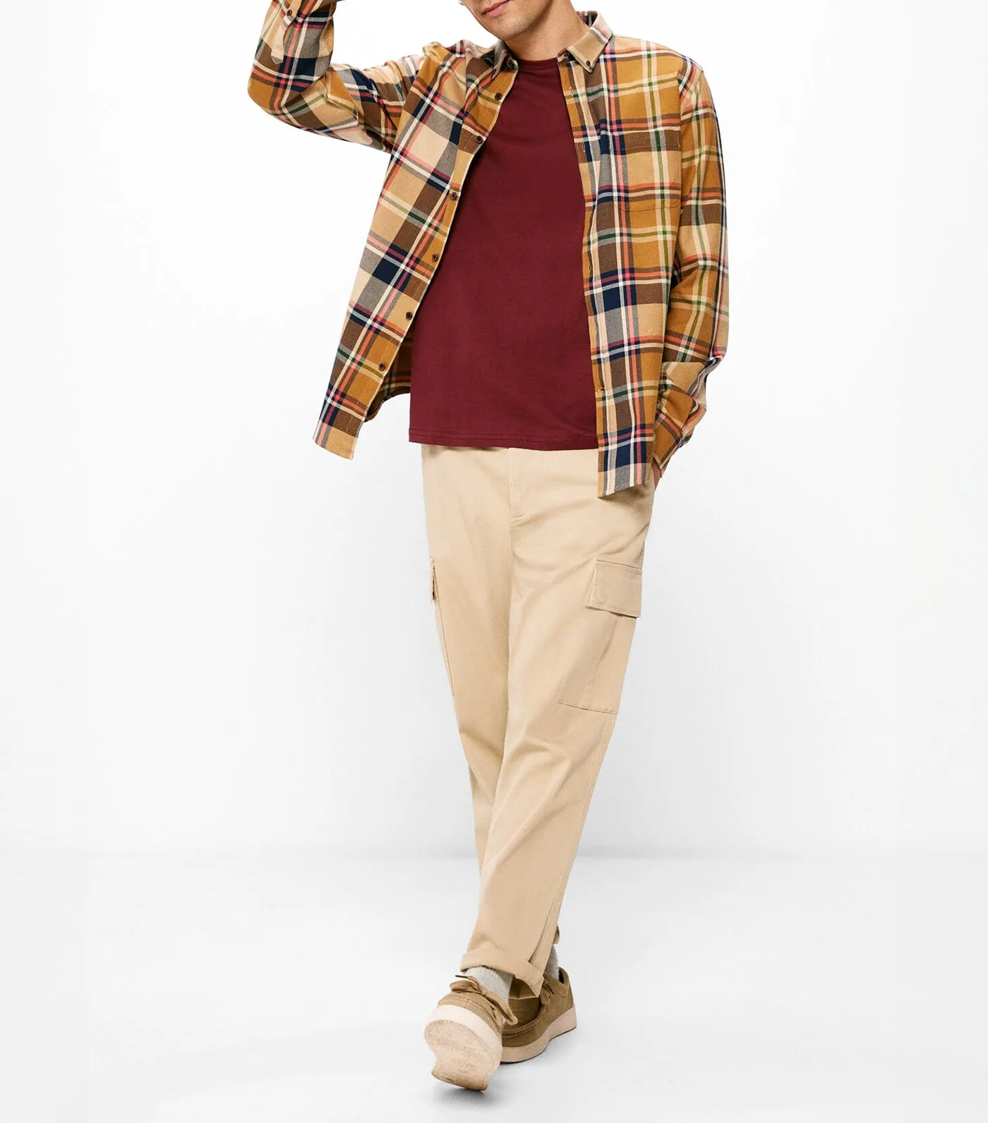 Checkered Shirt Tan