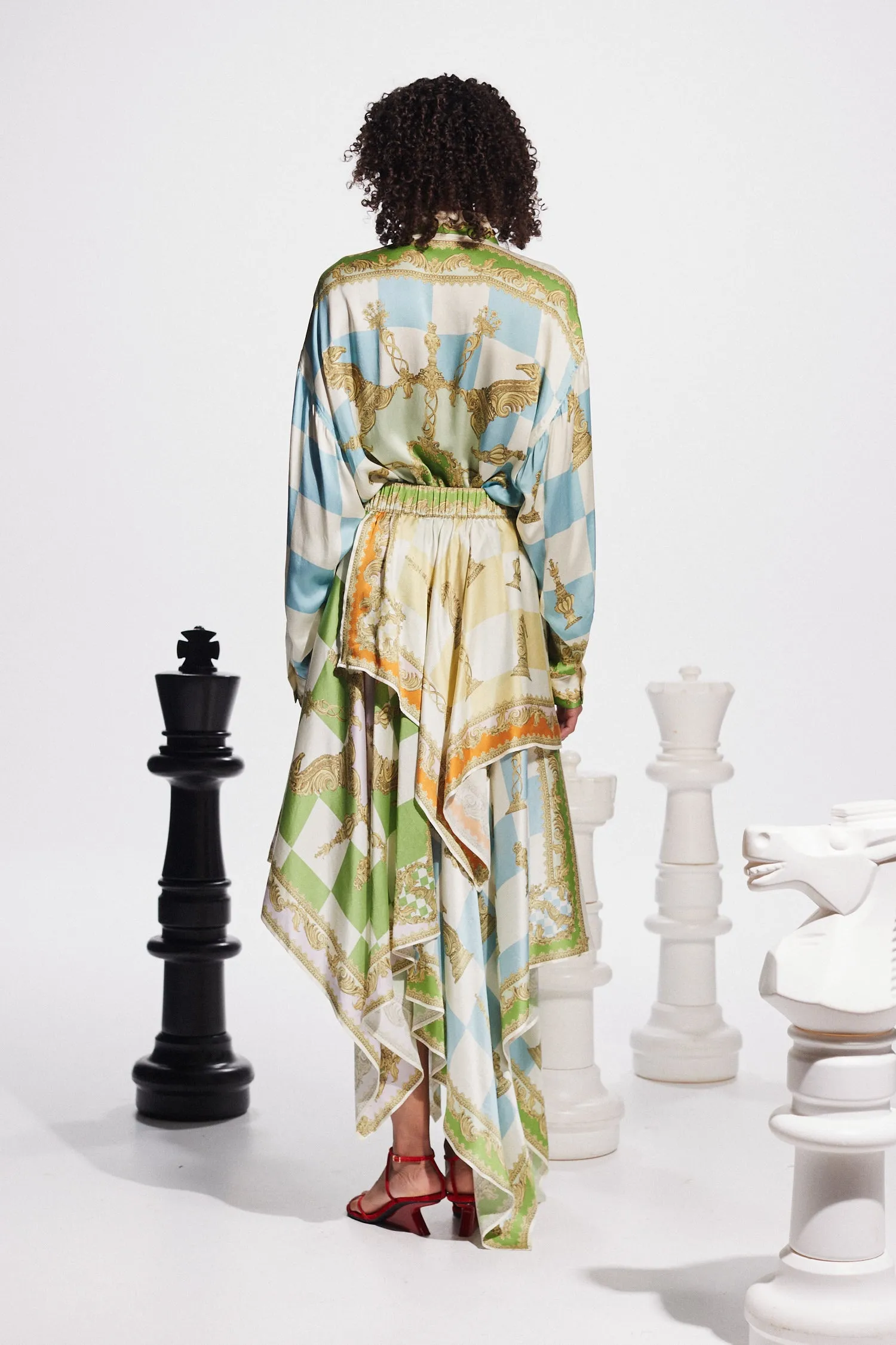 Checkmate Silk Shirt Multi