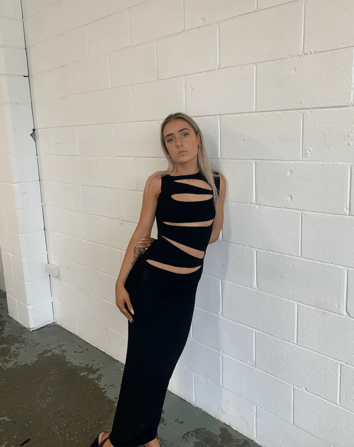 Christopher Esber - Slashed Knit Dress in Black