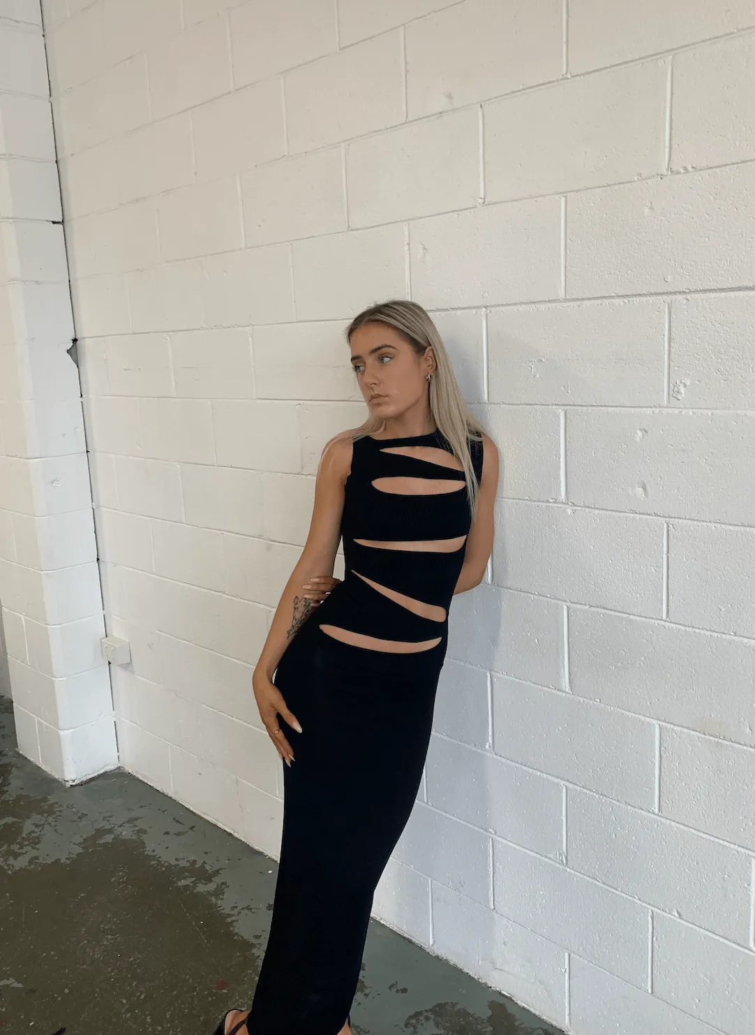 Christopher Esber - Slashed Knit Dress in Black