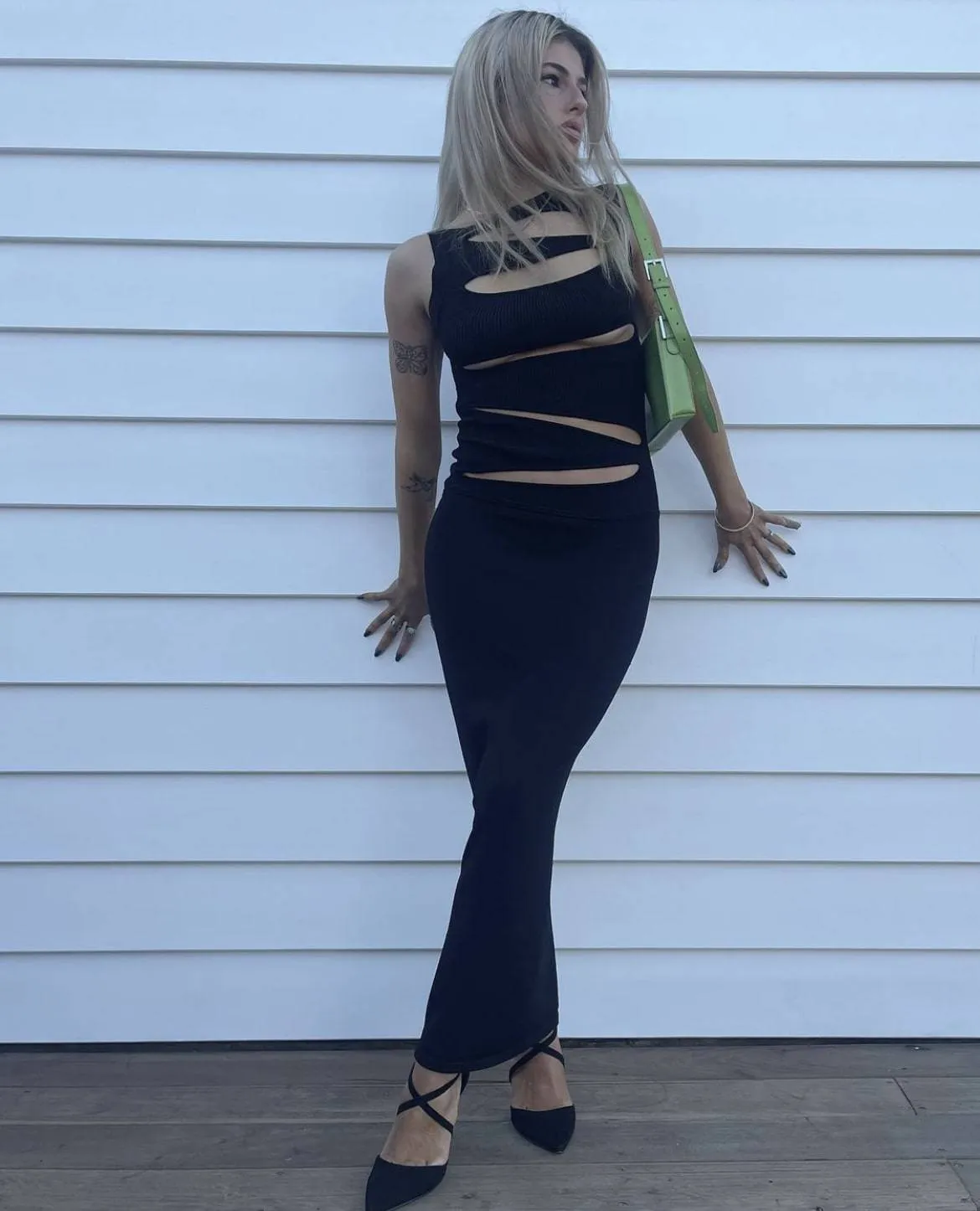 Christopher Esber - Slashed Knit Dress in Black