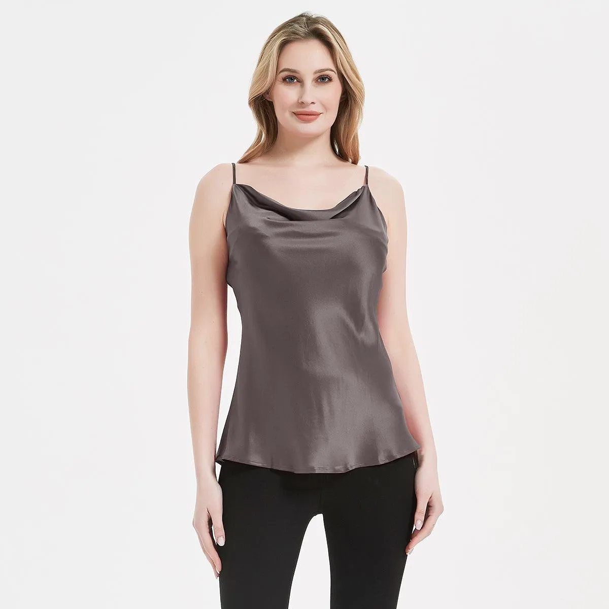 Classic Swing Collar Womens Silk Cami Top 22 MM  Silk Camisole Sleeveless Silk Top Blouse