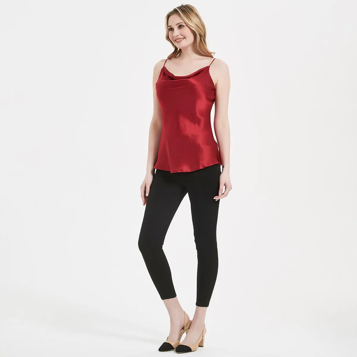 Classic Swing Collar Womens Silk Cami Top 22 MM  Silk Camisole Sleeveless Silk Top Blouse