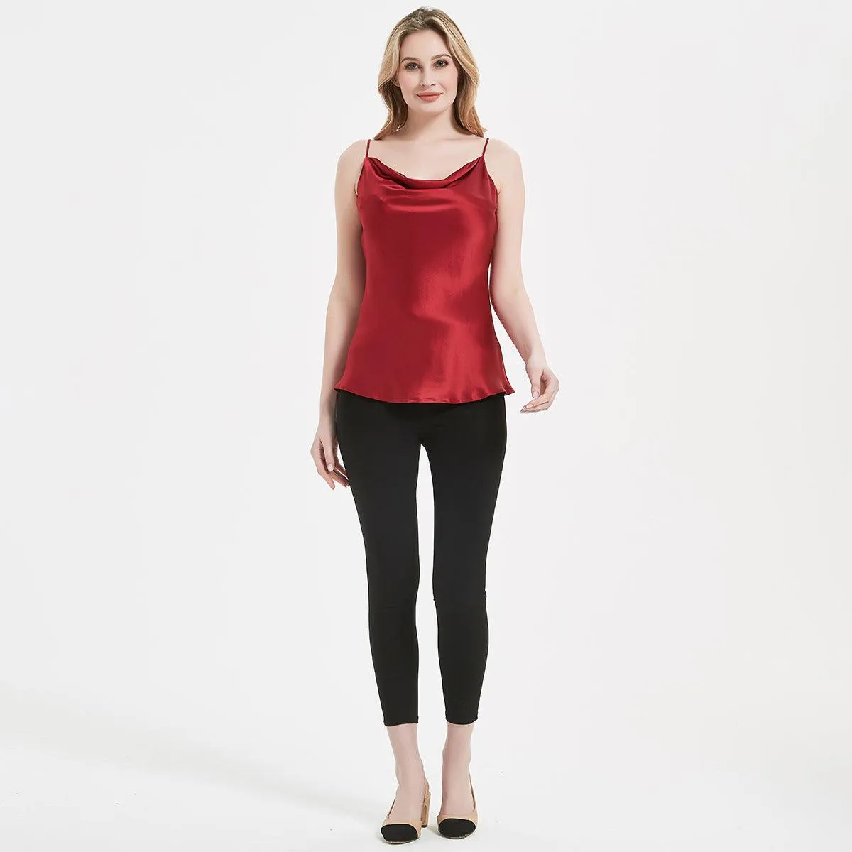 Classic Swing Collar Womens Silk Cami Top 22 MM  Silk Camisole Sleeveless Silk Top Blouse