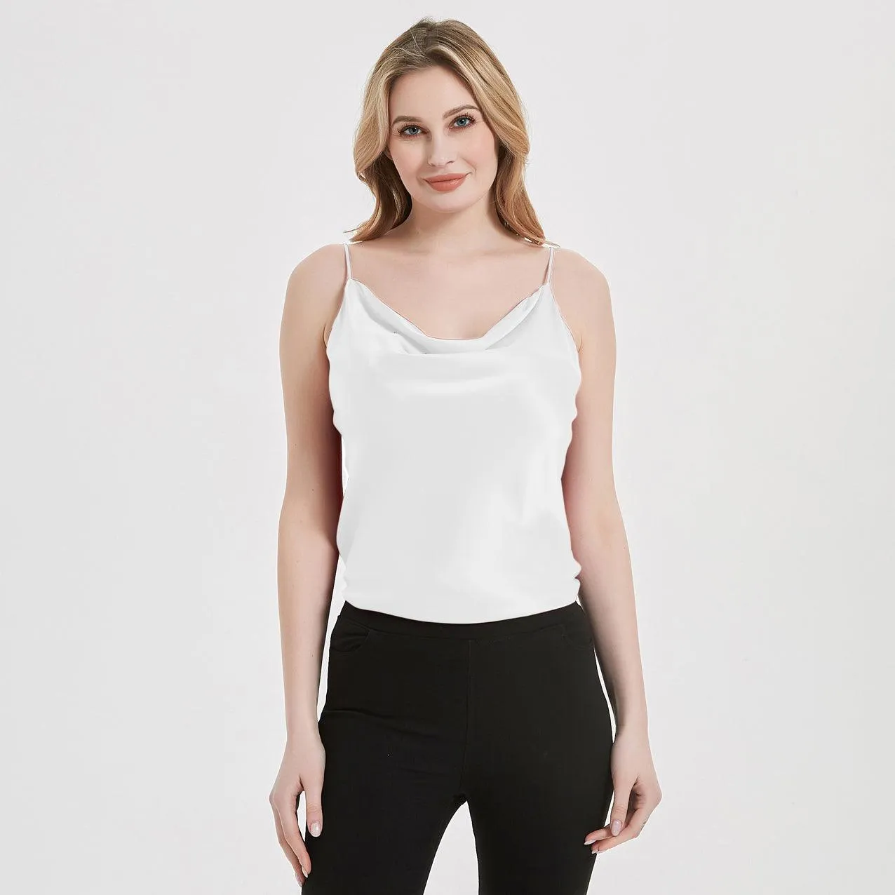 Classic Swing Collar Womens Silk Cami Top 22 MM  Silk Camisole Sleeveless Silk Top Blouse