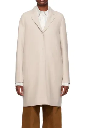 Cocoon Coat Pressed Wool Cream