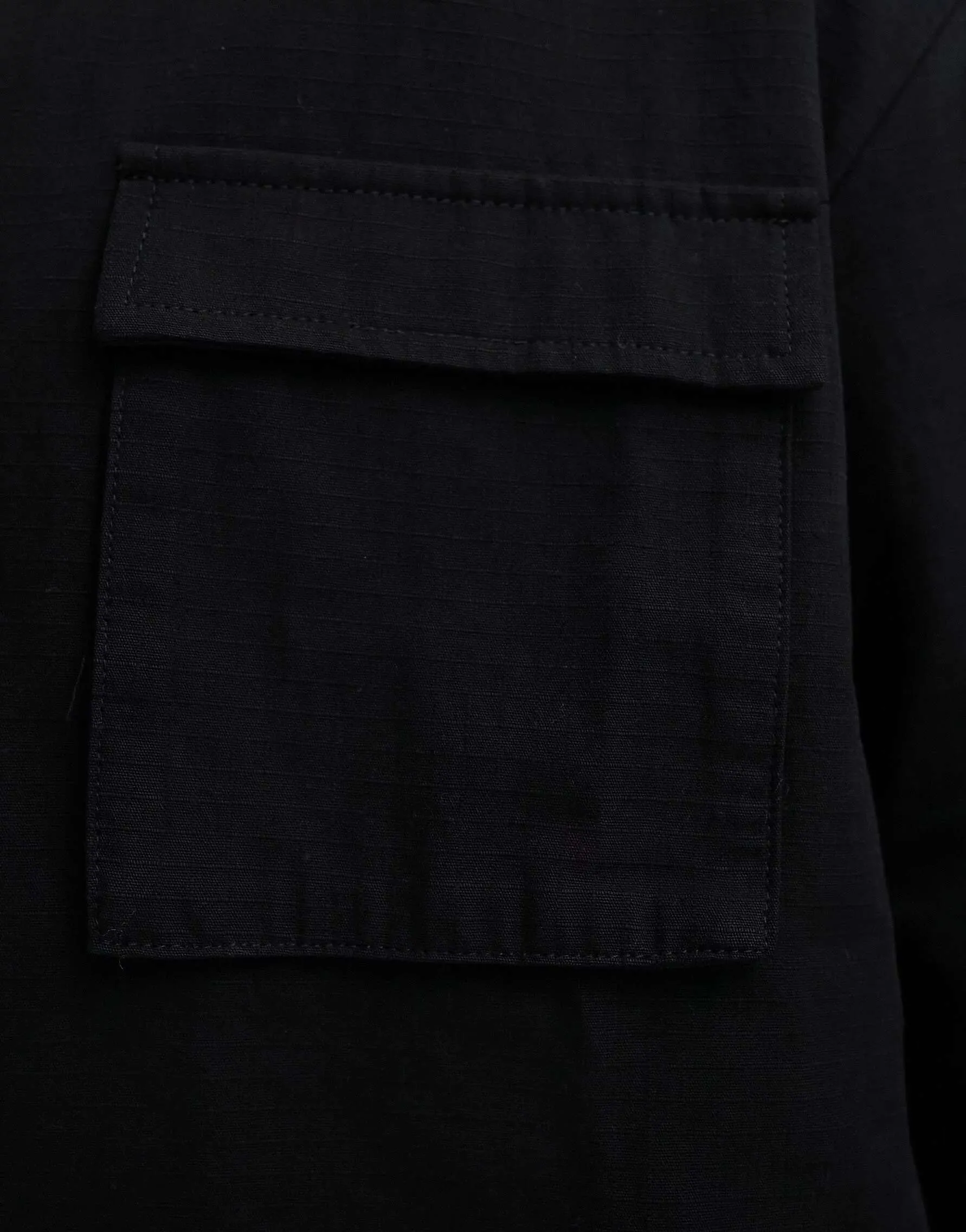 COLLUSION Black Long Sleeve Loose Fit Shirt