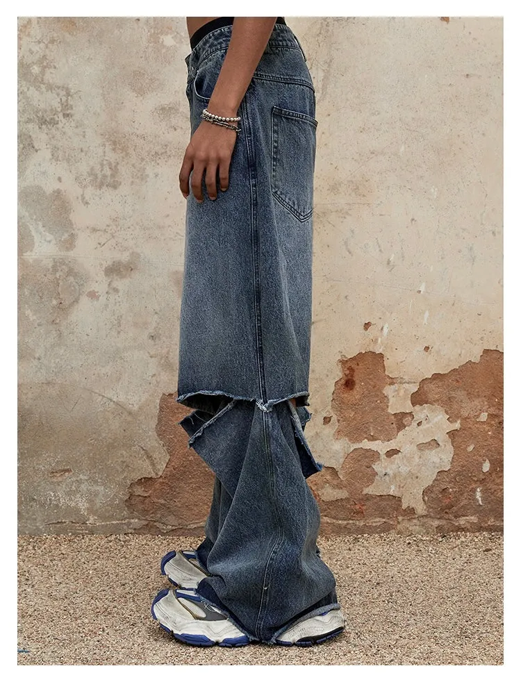 Detachable Loose Casual Jeans
