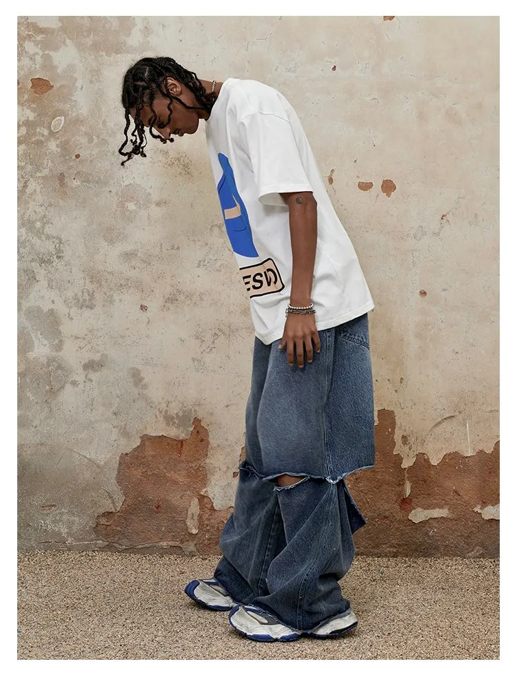Detachable Loose Casual Jeans