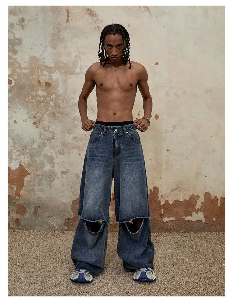 Detachable Loose Casual Jeans
