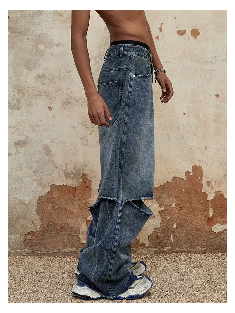 Detachable Loose Casual Jeans