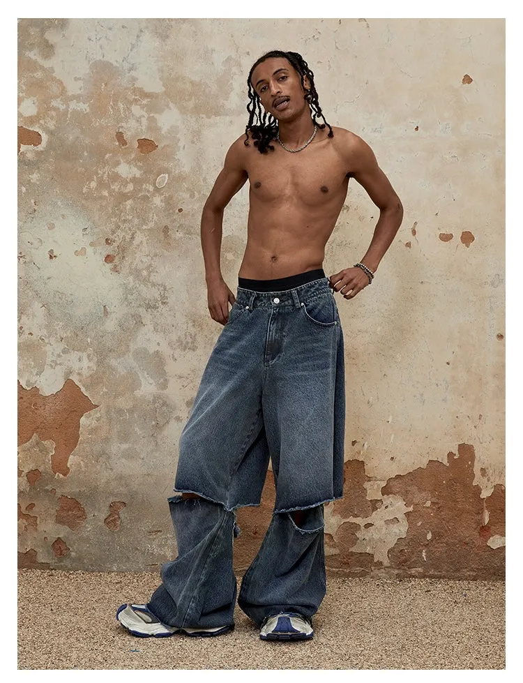 Detachable Loose Casual Jeans