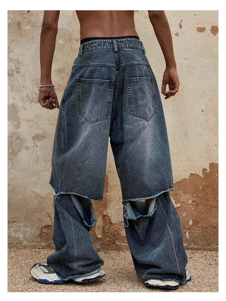 Detachable Loose Casual Jeans