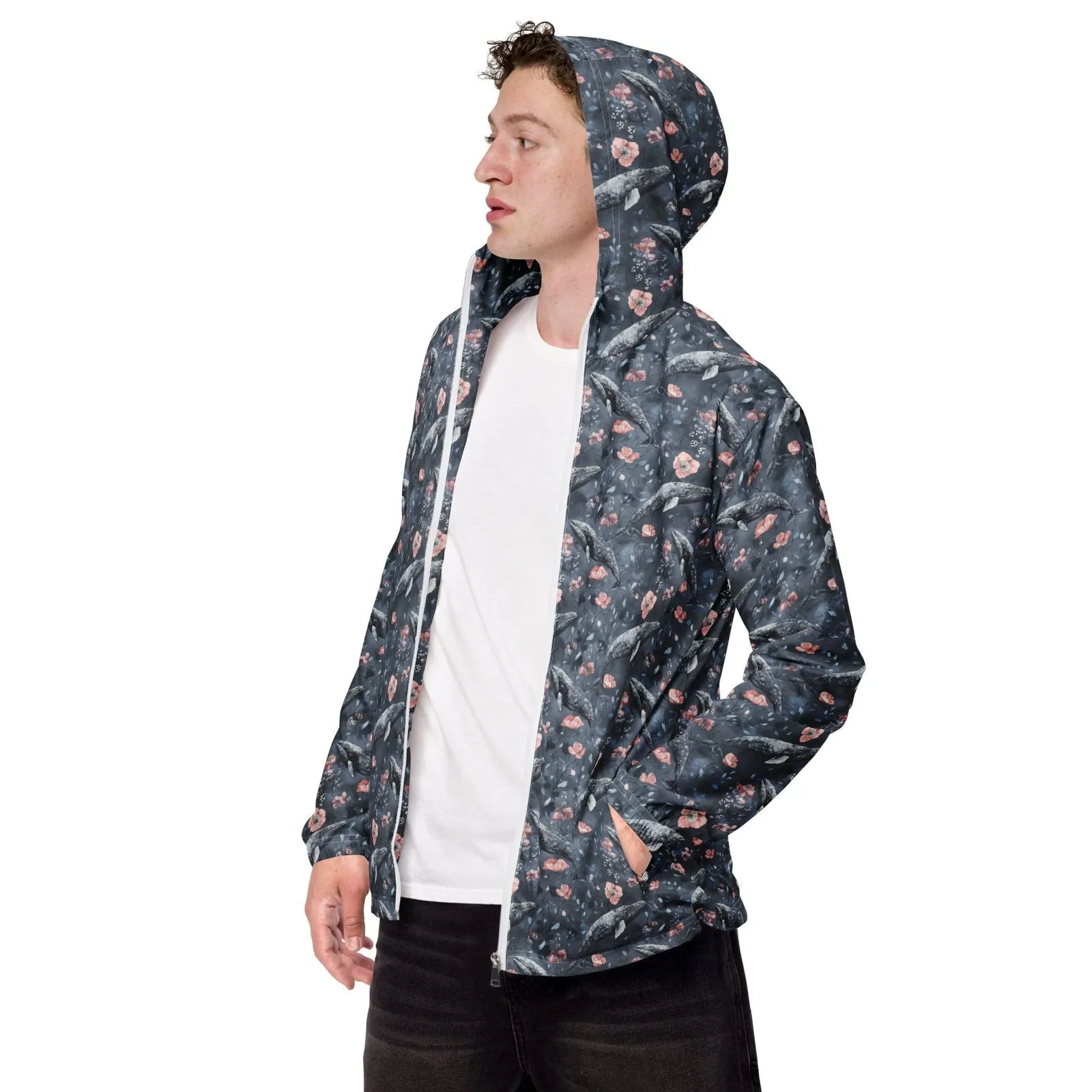Dusky Gray Whale Men’s windbreaker