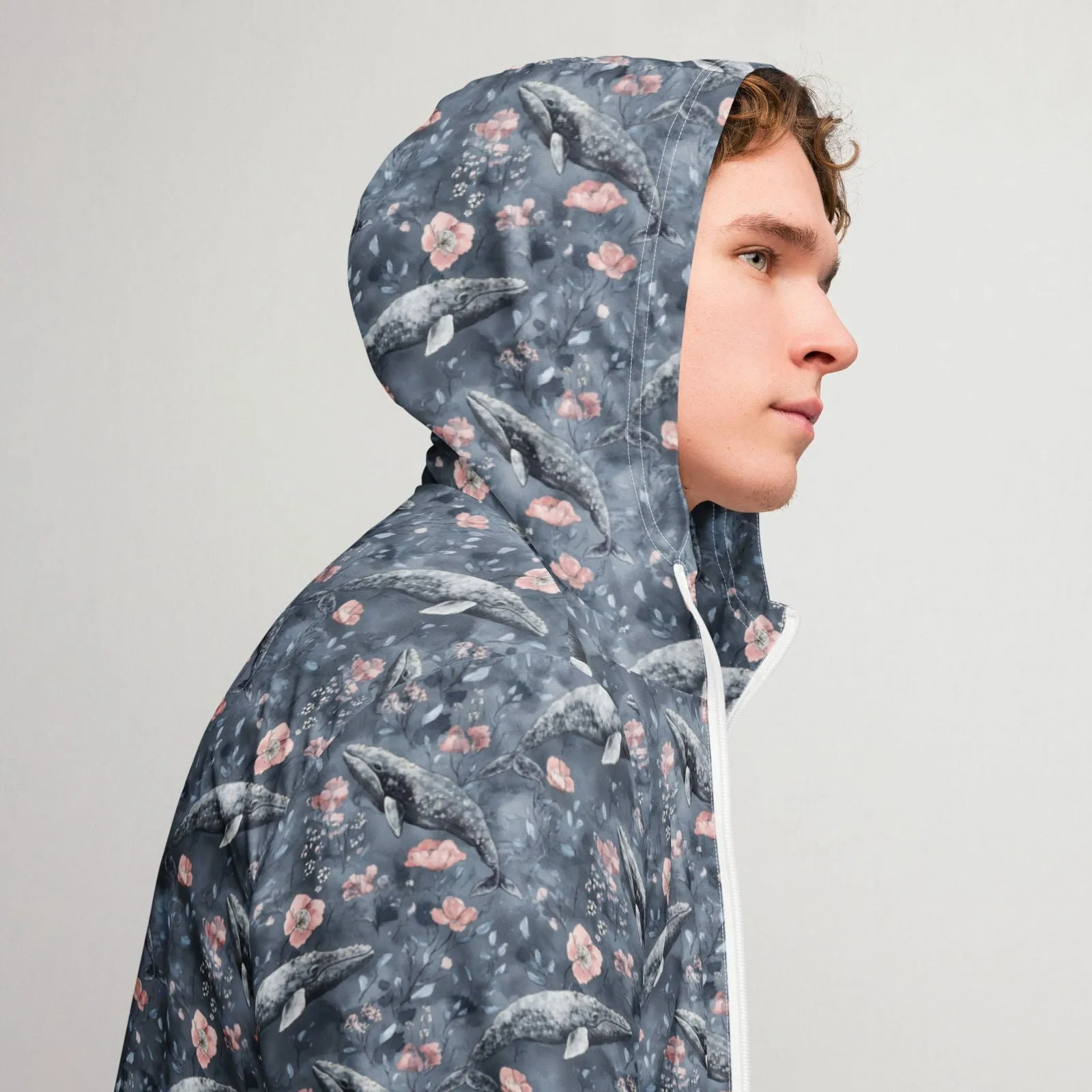 Dusky Gray Whale Men’s windbreaker