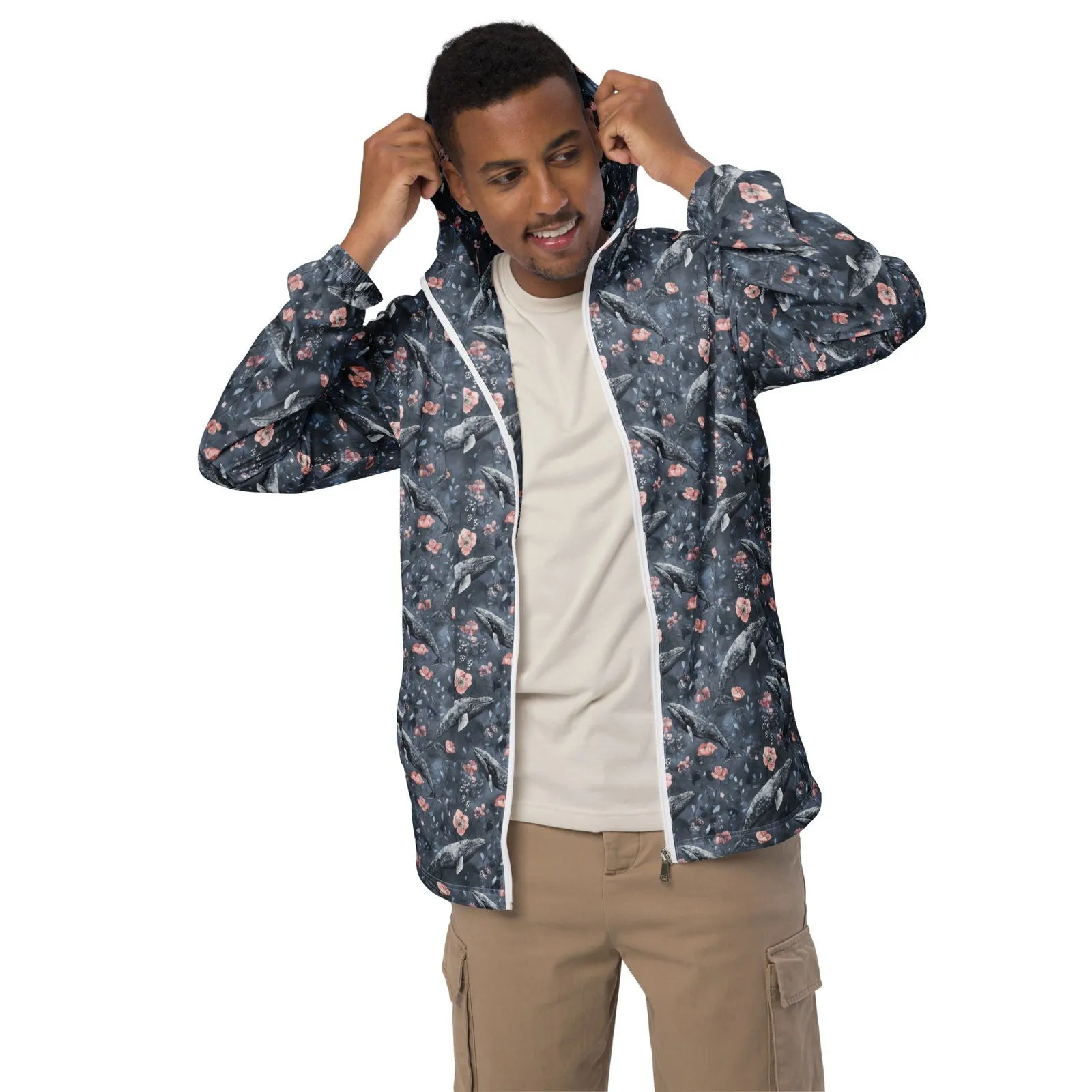 Dusky Gray Whale Men’s windbreaker