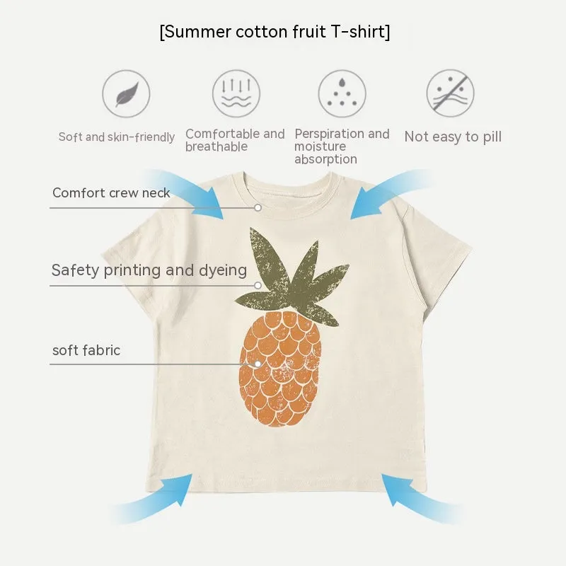 Earthy Summer Just Fruits Cotton Tee