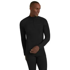 Falke Wool Tech Long Sleeve Zip Shirt - Black