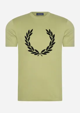 Flock laurel wreath t-shirt - sage green