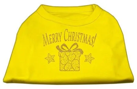 Golden Christmas Present Dog Shirt Yellow XXXL (20)