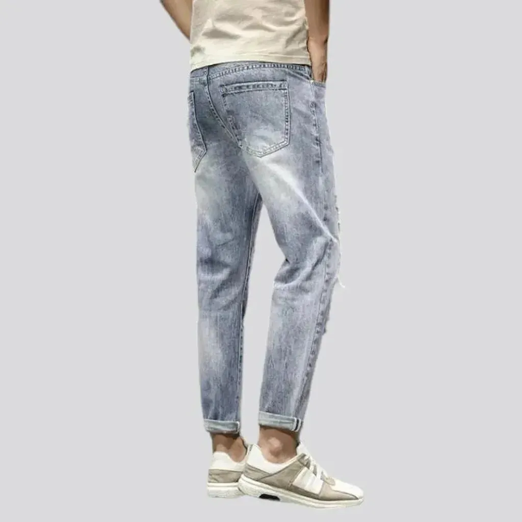 Grunge men's loose jeans