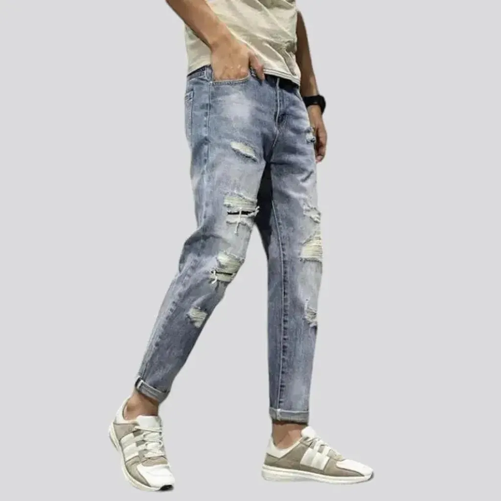 Grunge men's loose jeans