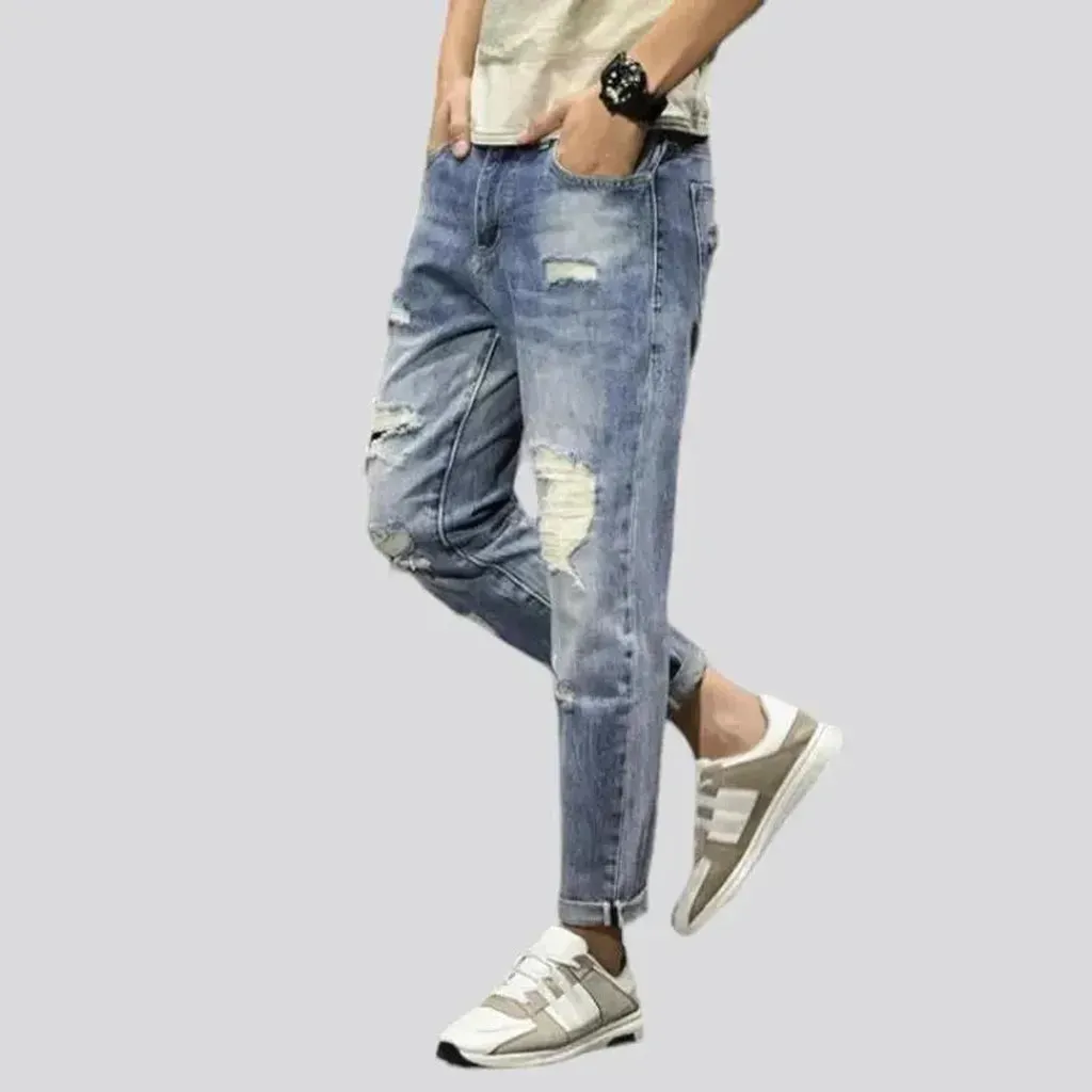 Grunge men's loose jeans