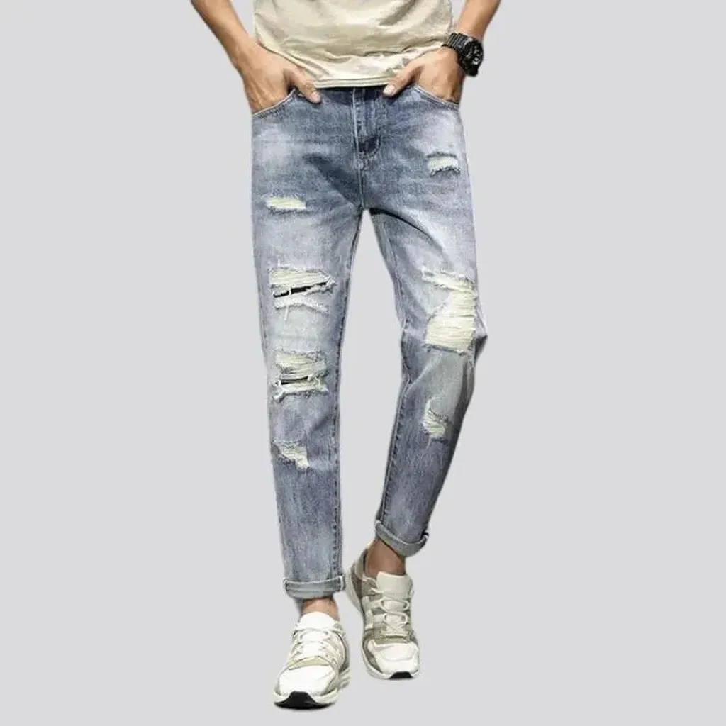 Grunge men's loose jeans