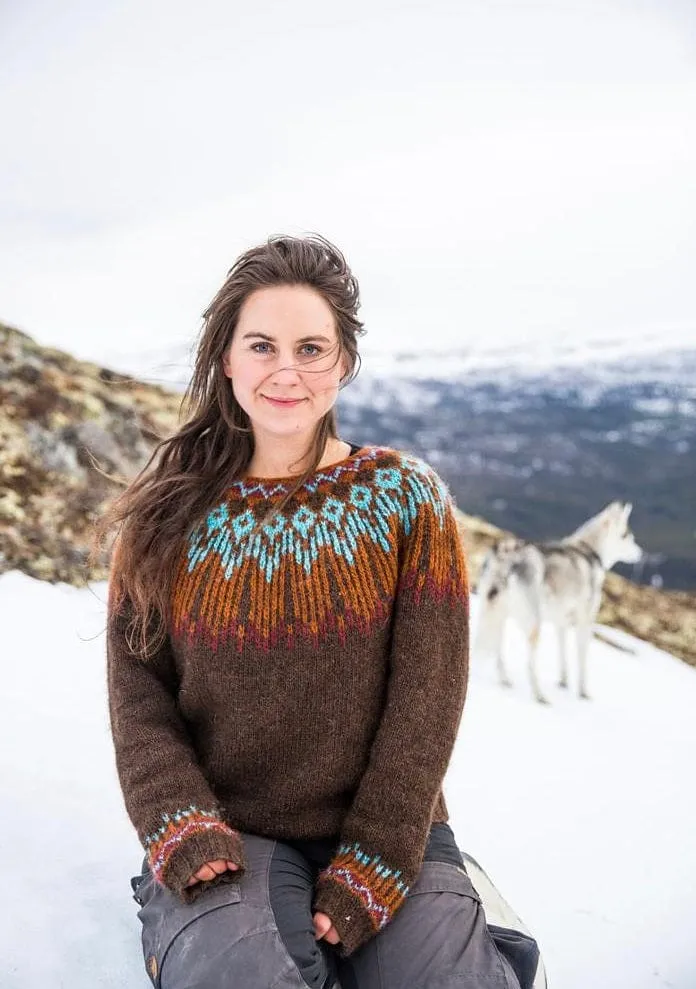 Hopi Rust Lettlopi sweater - Knitting Kit