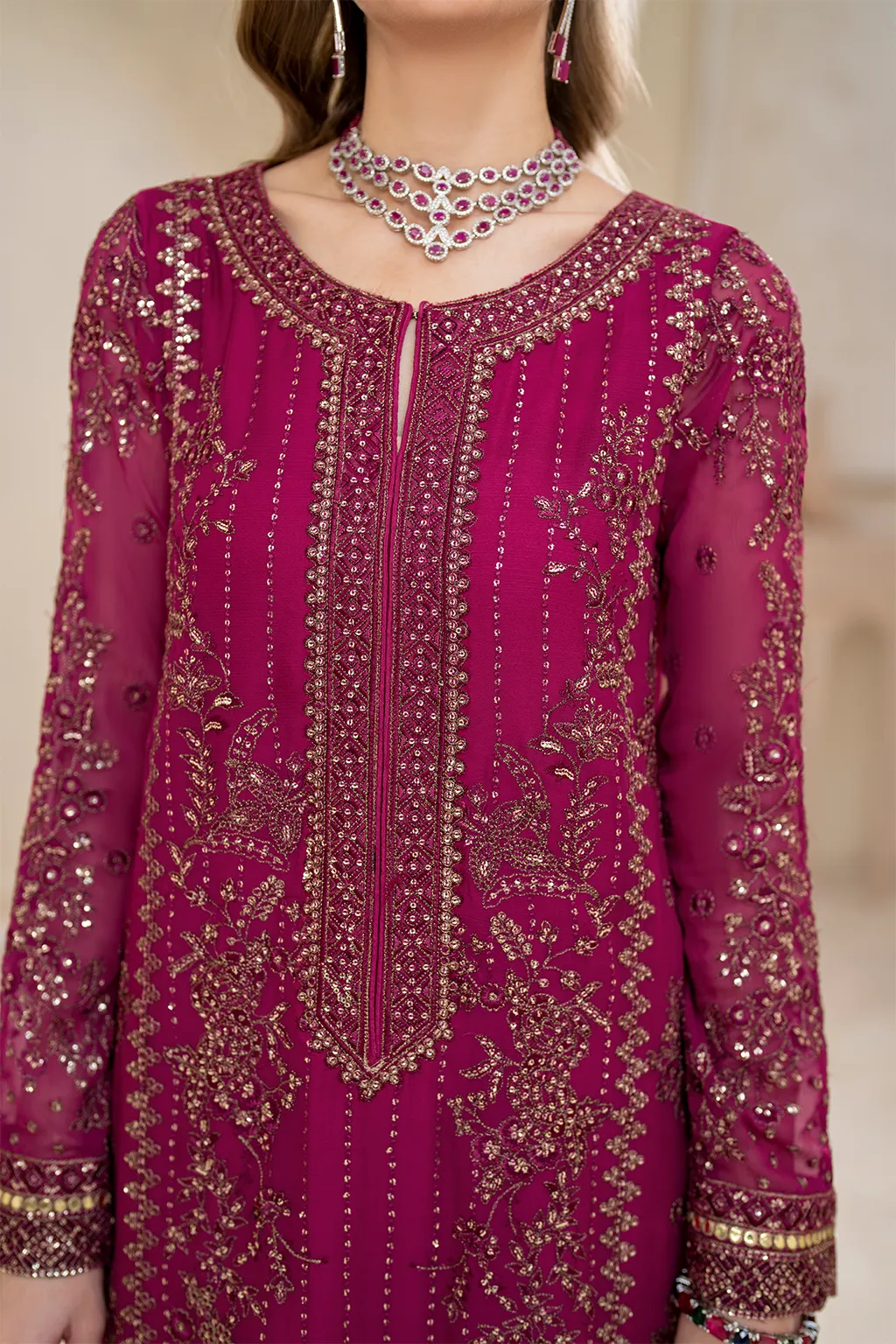 IZNiK Chinon Luxury Formals – CC-45 Embroidered Chiffon