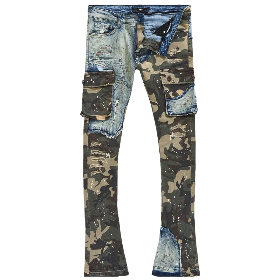 JORDAN CRAIG ROSS STACKED PLATOON GARGO DENIM - WOODLAND