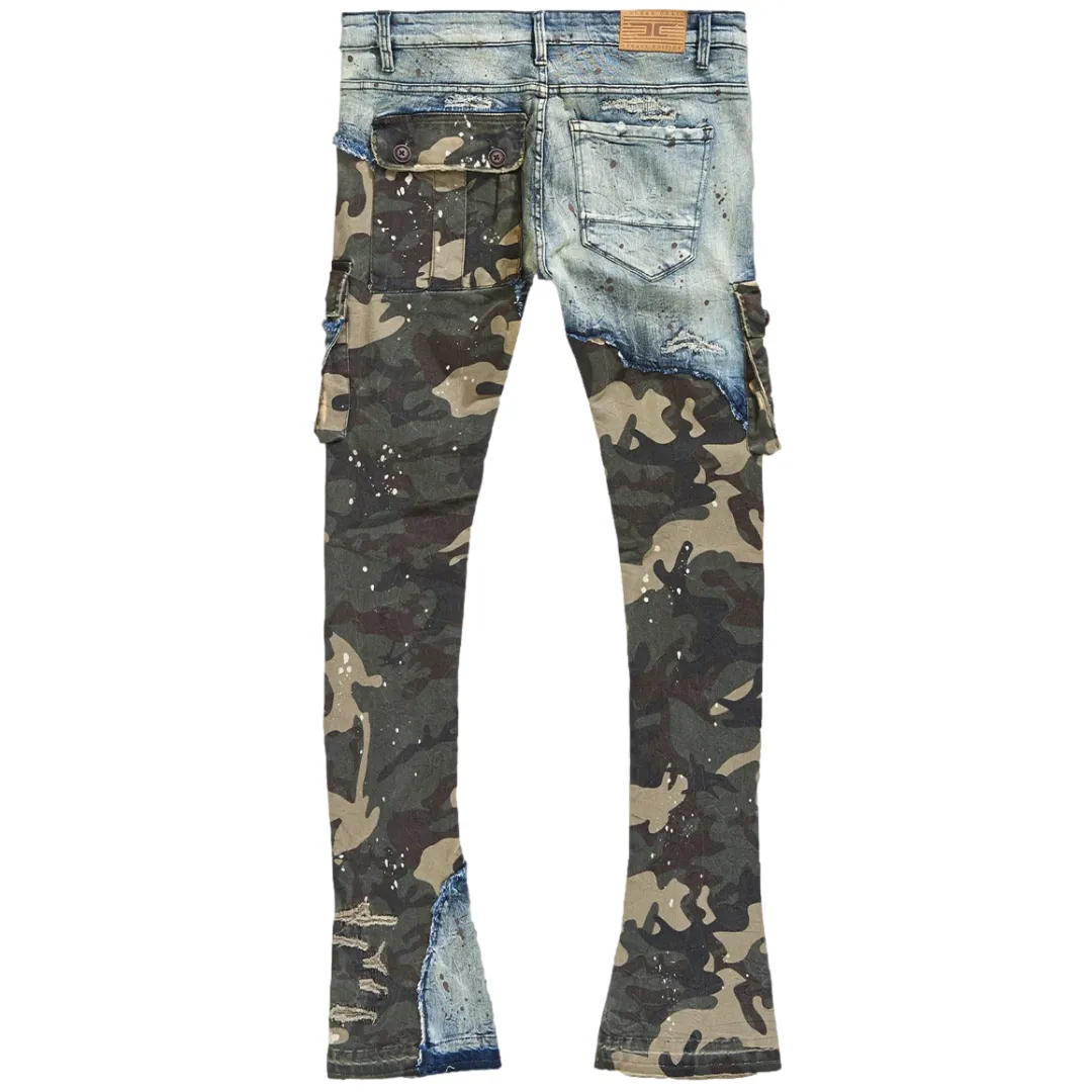 JORDAN CRAIG ROSS STACKED PLATOON GARGO DENIM - WOODLAND