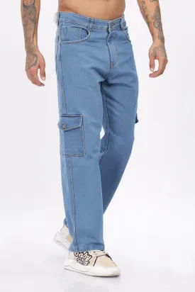 LIGHT BLUE SIX POCKETS JEANS