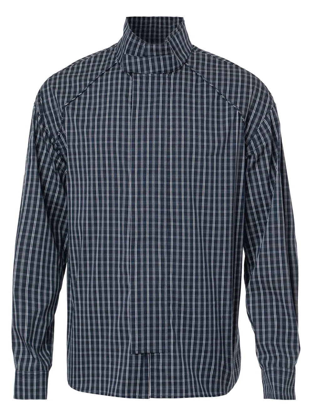 Loose Fit Check Zip-Up Shirts