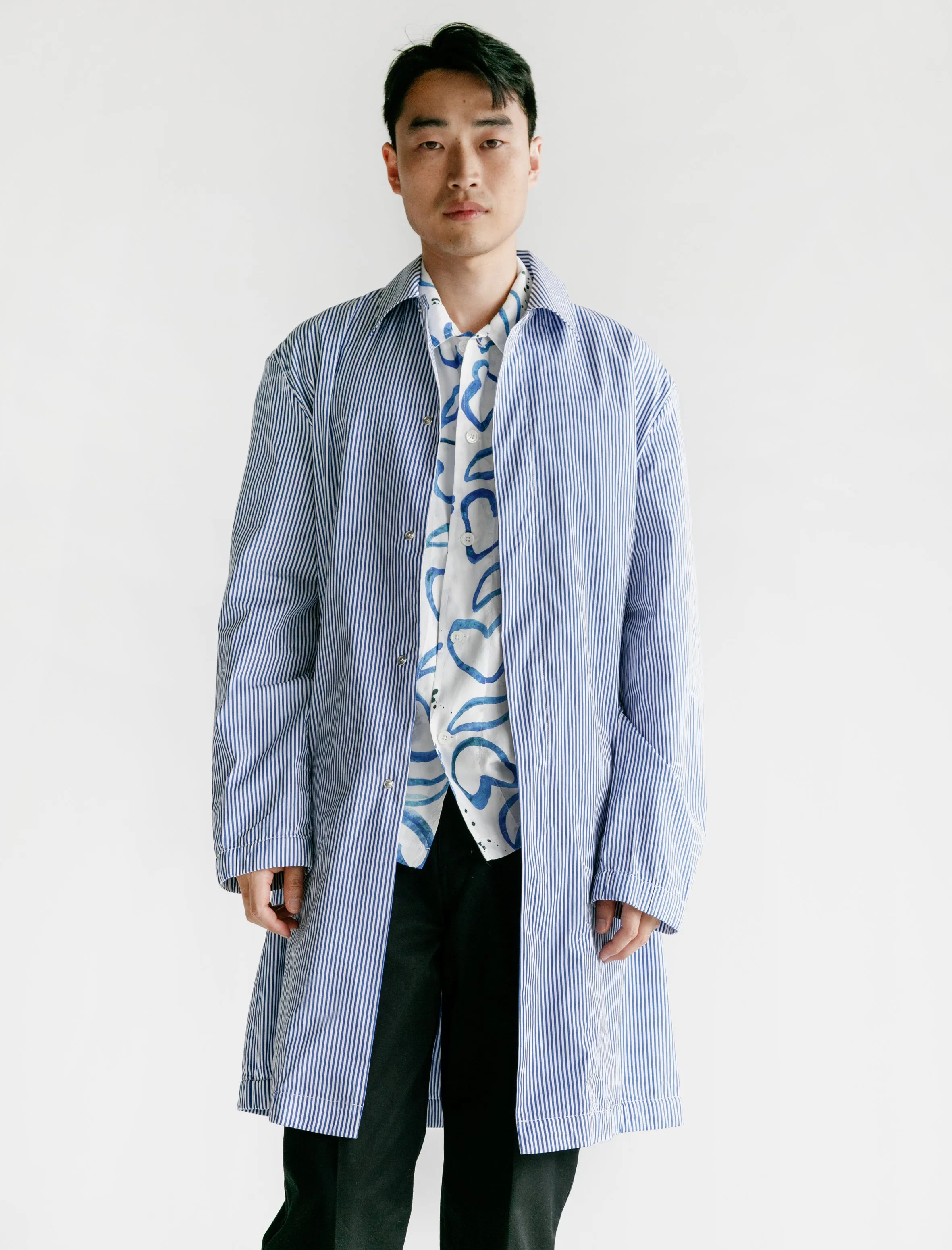 Mac Coat Blue Stripe