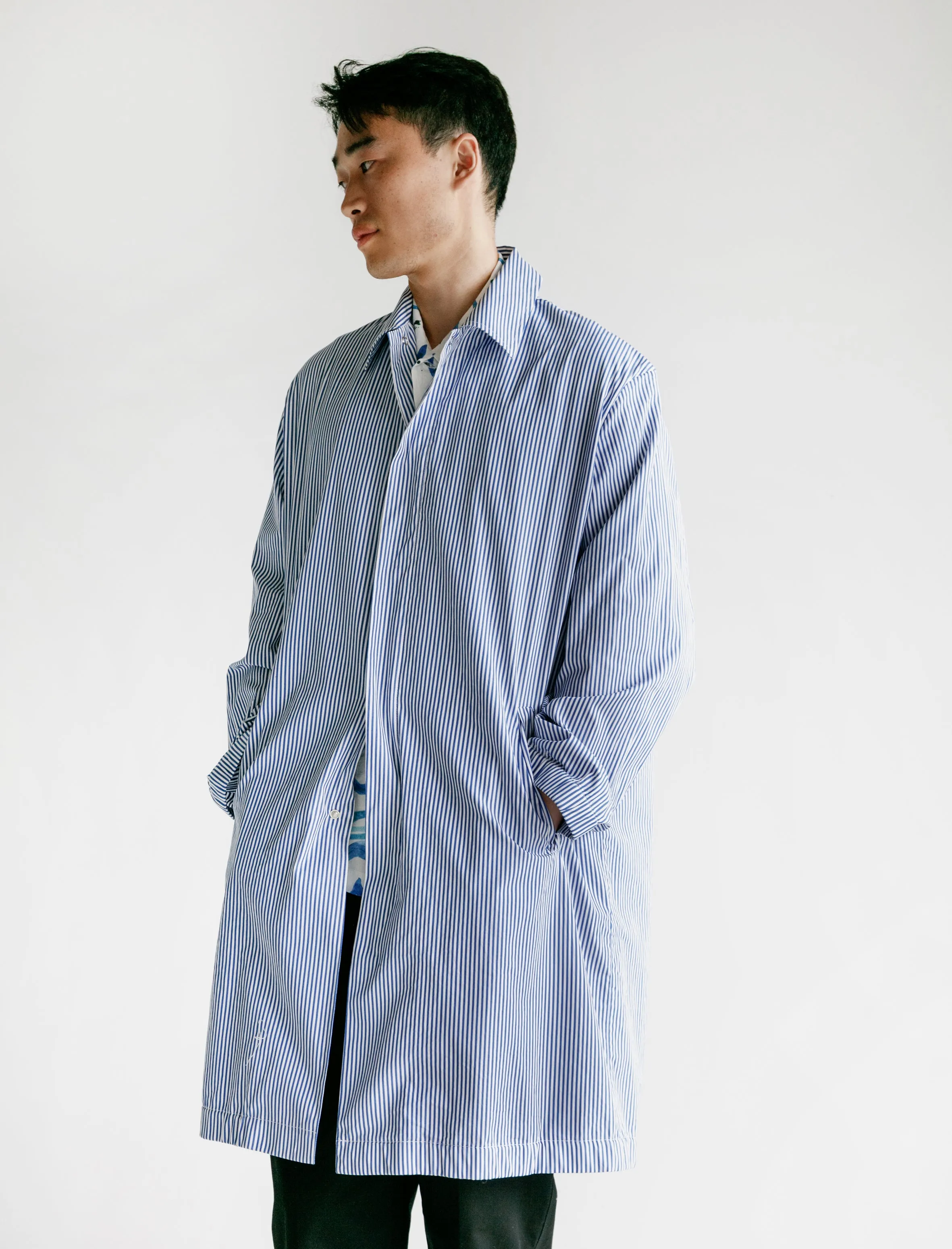 Mac Coat Blue Stripe