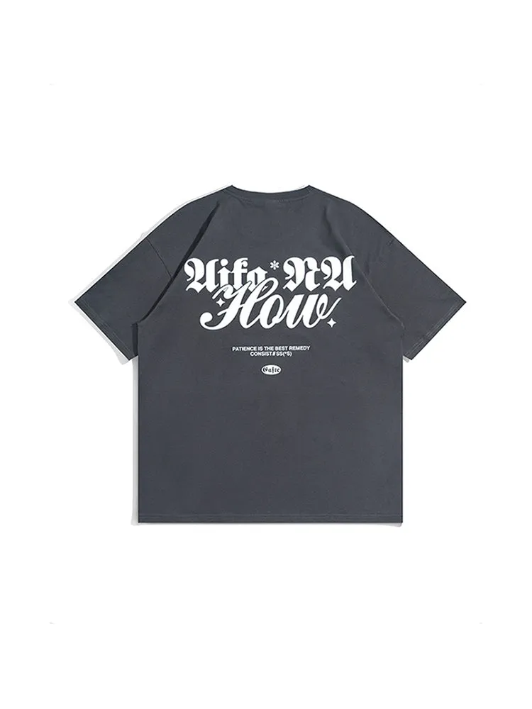 Men'S Back Print Loose T-Shirts
