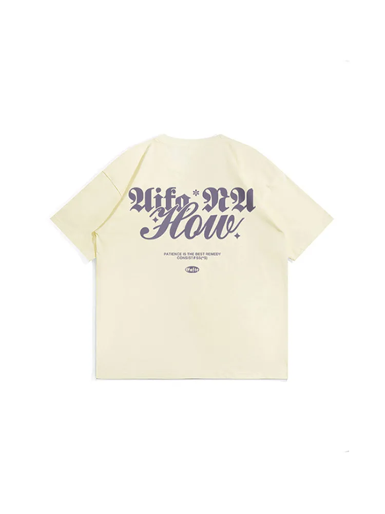 Men'S Back Print Loose T-Shirts