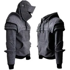 Men's Coats - Medieval Style Hoodie Duncan Armored Knight Garb Tops
