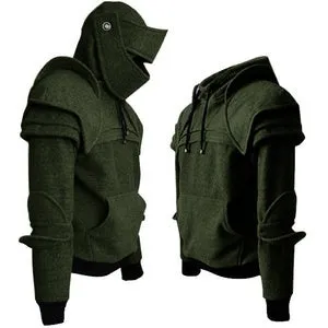 Men's Coats - Medieval Style Hoodie Duncan Armored Knight Garb Tops