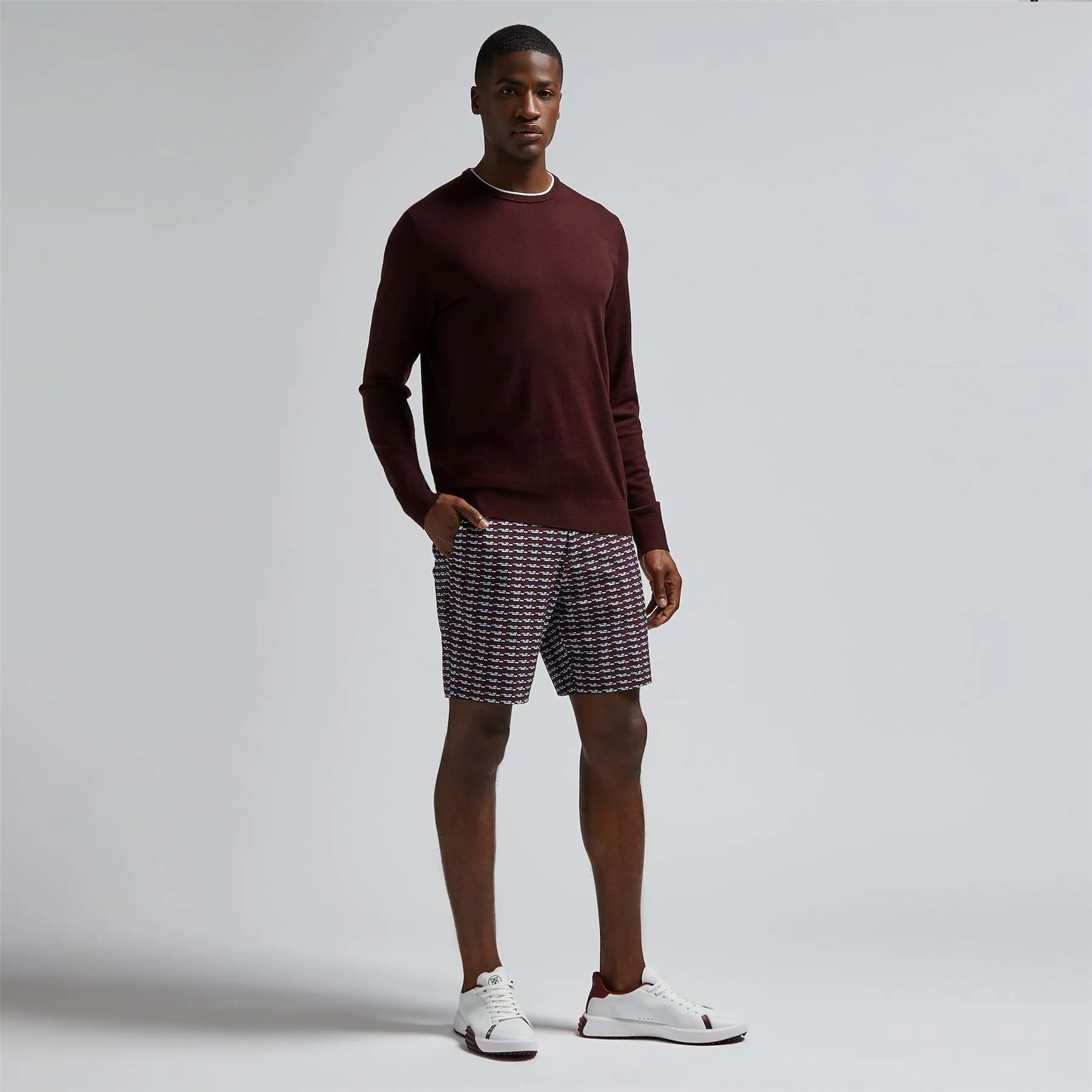 Merino Wool Crew Neck Sweater Port - AW24